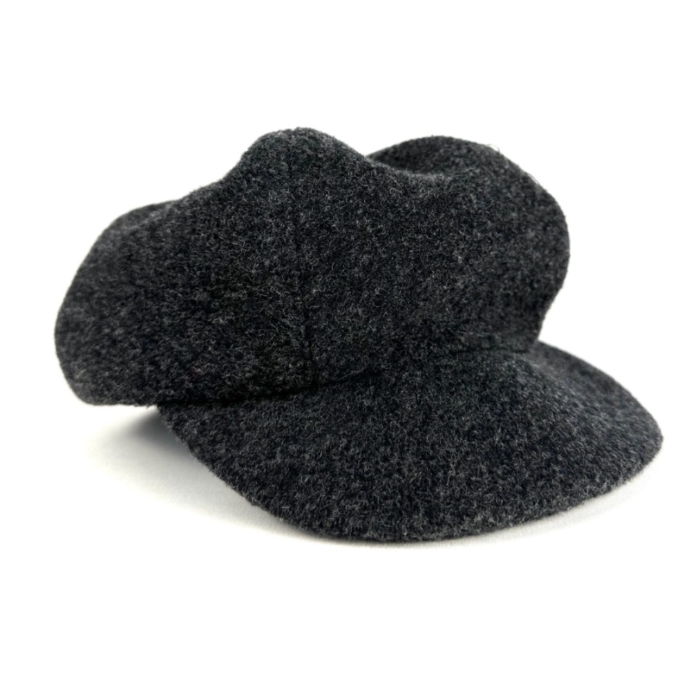 Vintage 1990’s 2000’s ‘Brenda Lynn New York’ Y2K Grey Soft Wool Newsboy Hat
